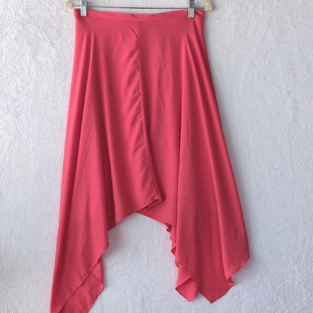 Soprano Junior's Pink Asymmetrical Sirencore Midi Skirt Size XL